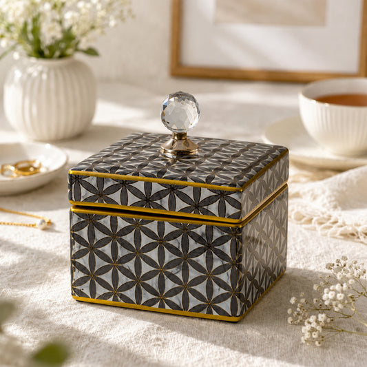 Square Ceramic Jar - Large