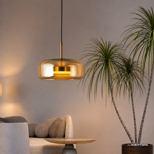 Sunbeam Glass Pendant Light - Disk Shade