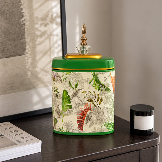 Tropical Leaves Jar - Medium