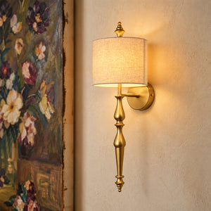 Valentina Retro Style Metal Wall Lamp - Gold