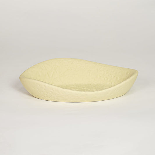valerie eliptical ceramic tray green white background