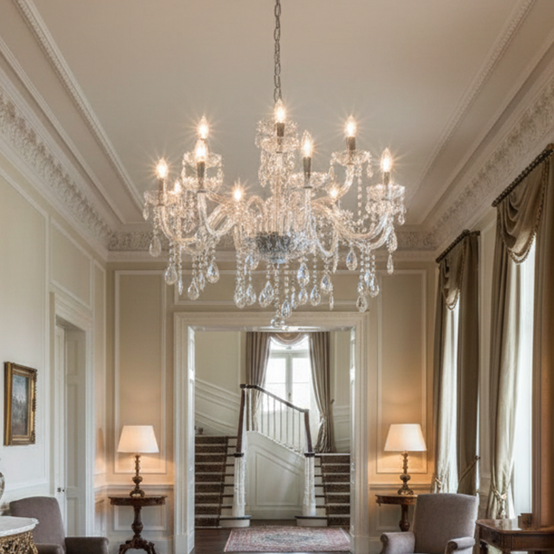 velora 12 light candle chandelier silver main lifestyle 1