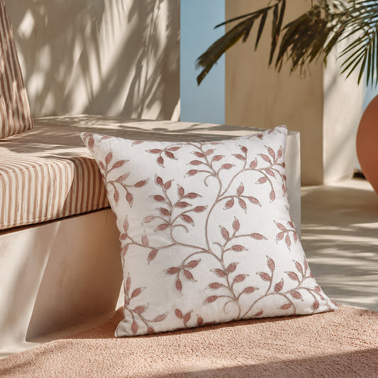 Wilt Designer Brown Embroidered Cushion Cover