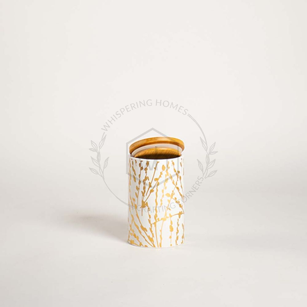 Emalia White Ceramic Flower Vase - Small
