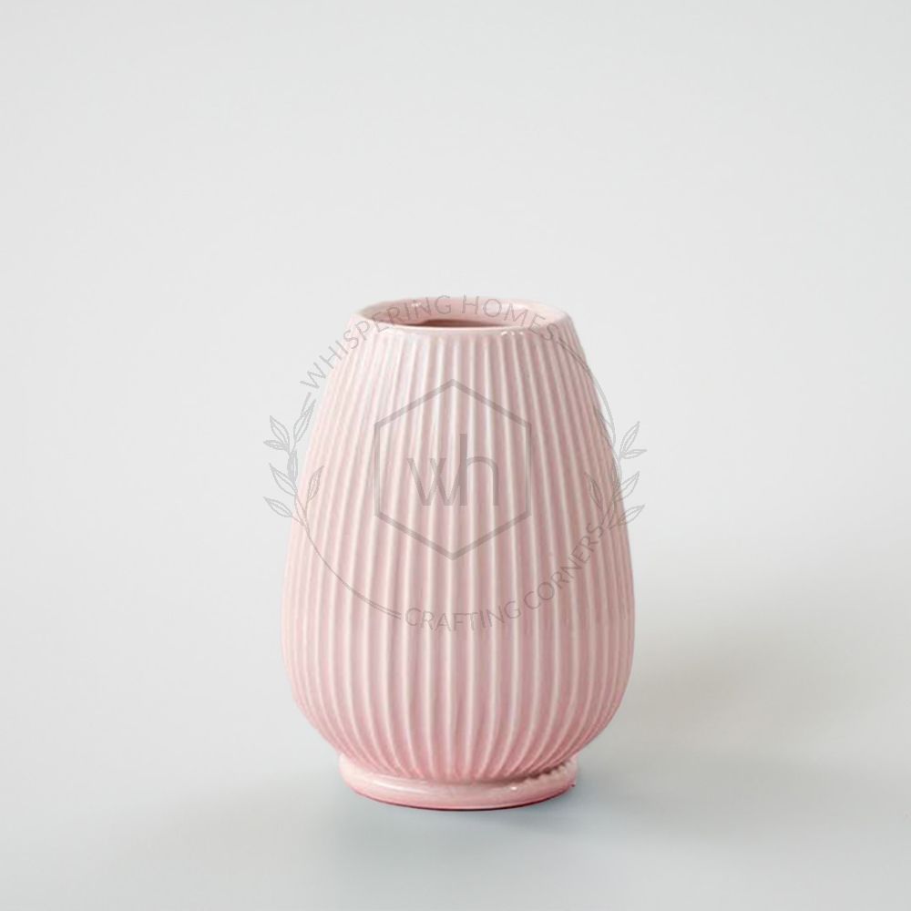 Rigel Ceramic Flower Vase - Pink