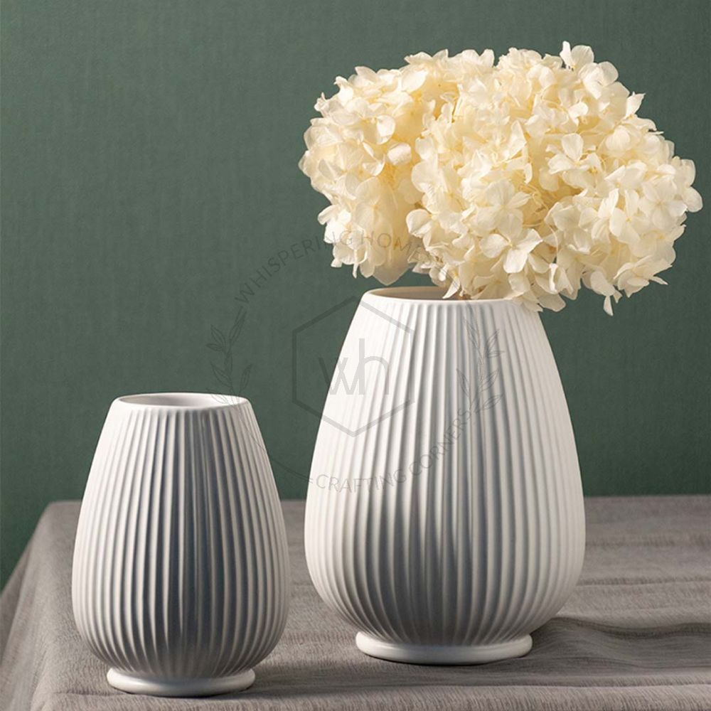 Rigel Ceramic Vase Small White