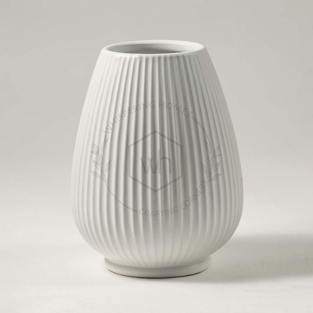 Rigel Ceramic Vase Small White