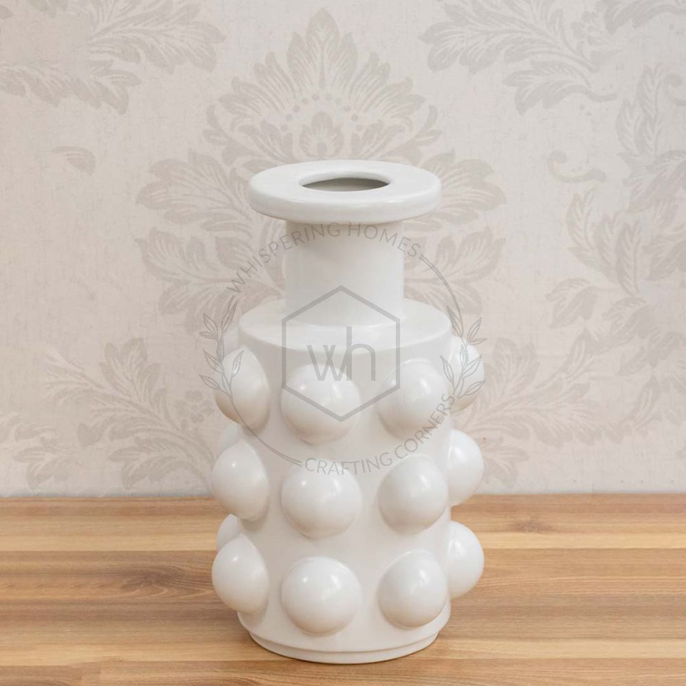 Simonia Ceramic Flower Vase - White