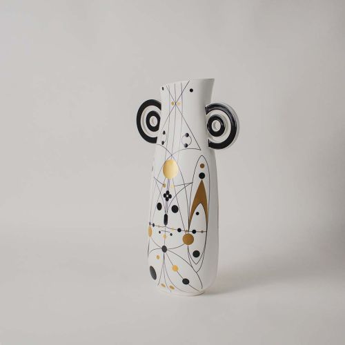 Barrit Ceramic Floor Vase - White