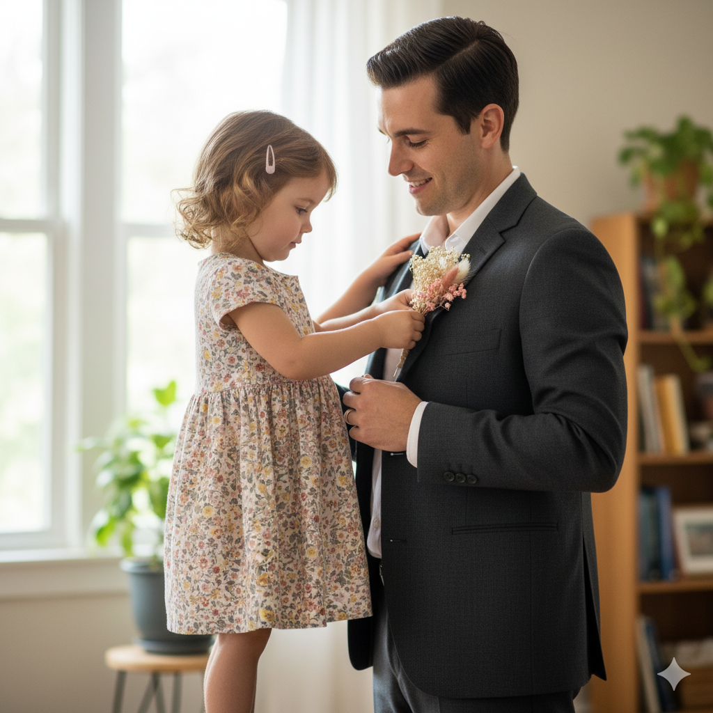 Creative Fathers Day decoration ideas with cozy home setup warm lighting and stylish celebration decor.