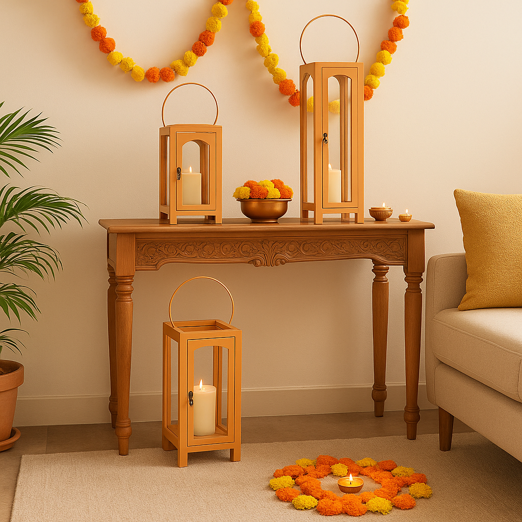 Instagram worthy decor setups with stylish lighting lanterns and festive home decoration inspiration.