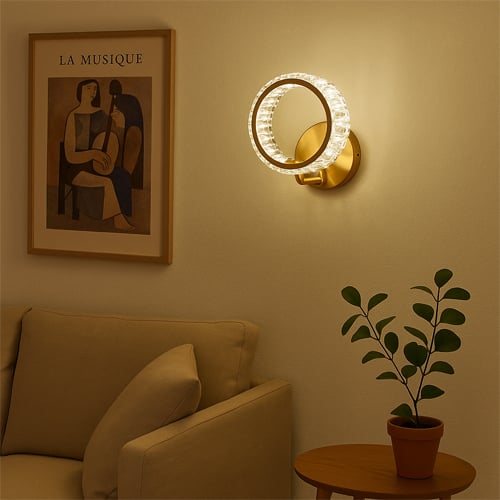 Modern wall lighting setup with stylish sconces and ambient glow enhancing elegant living room decor.