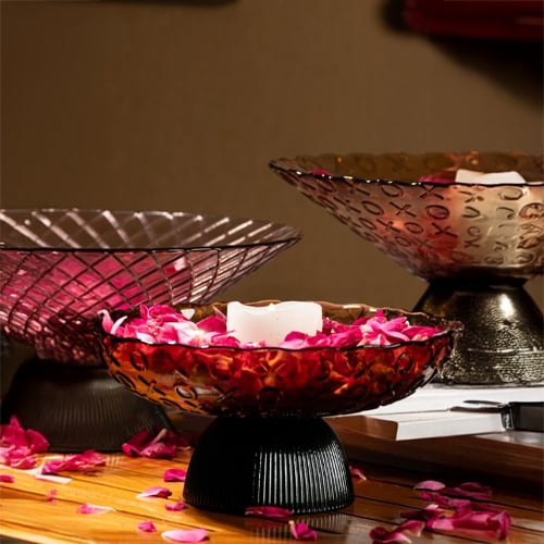 Dussehra decor ideas with festive bowls diya setup and traditional home styling inspiration.