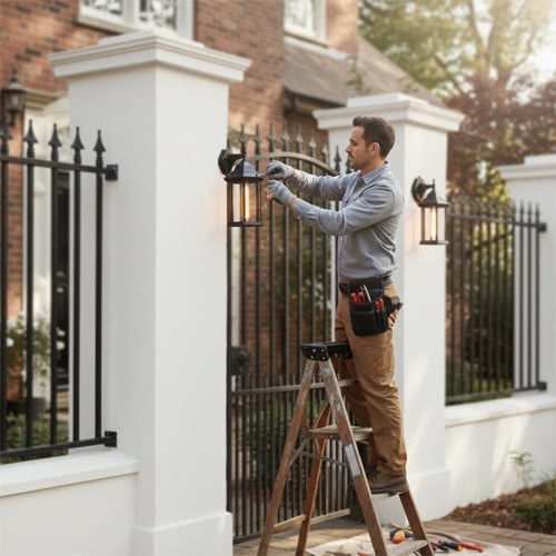 Outdoor light installation ideas for yard with safe setup and functional exterior lighting inspiration.
