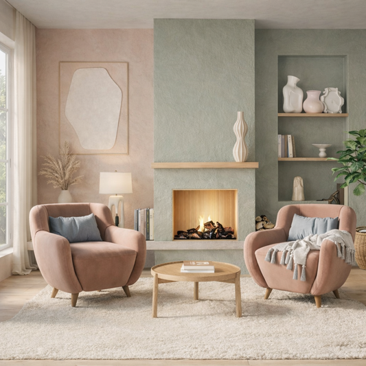 Minimal home decor styling with cozy furniture soft tones and elegant interior transformation ideas.