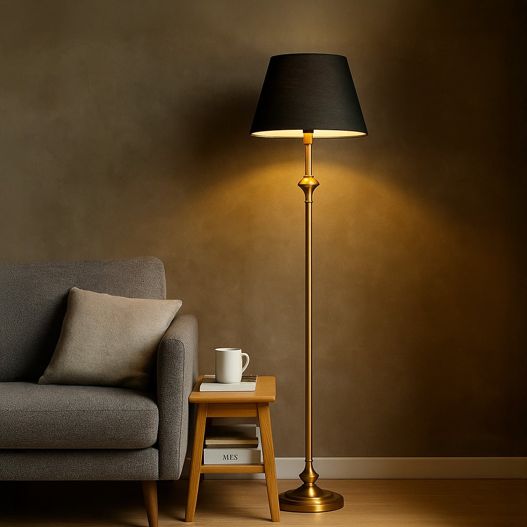 Best floor lamp for living room with bright lighting and cozy modern interior decor inspiration.