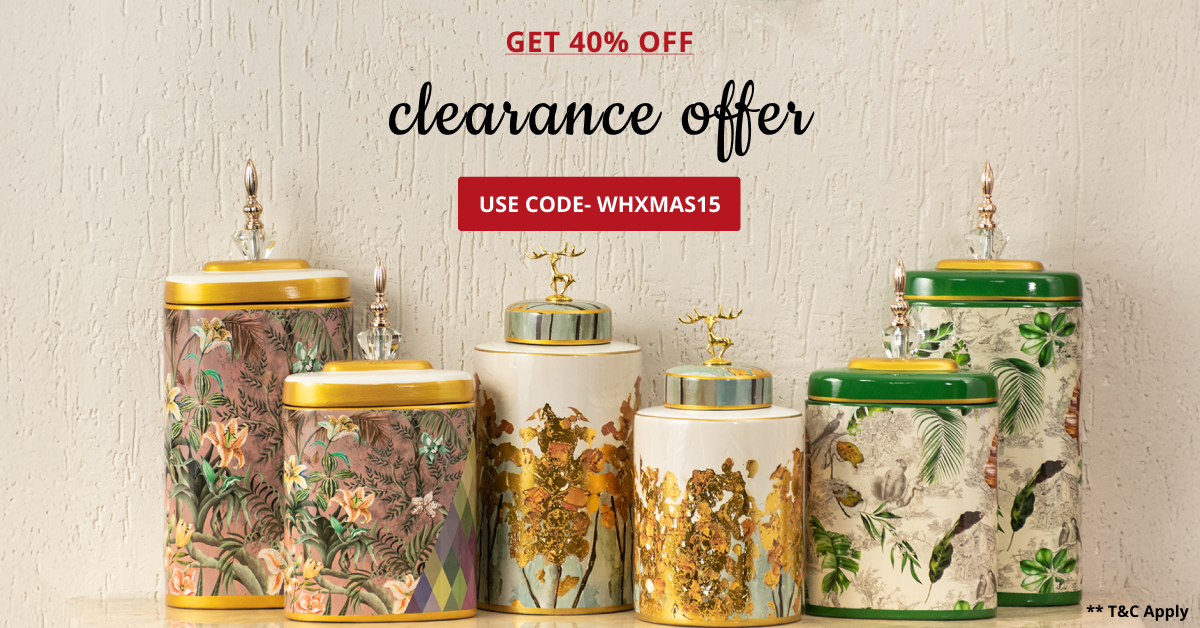 Clearance sale on home decor lighting and accessories perfect for discounted shopping and interior styling.