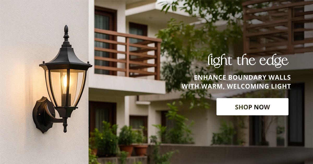 Boundary wall lights with classic outdoor design providing bright lighting for exterior walls gate and home decor.