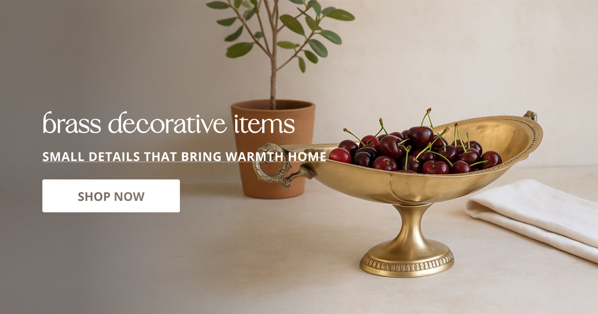 Elegant metal decorative items with classic vintage finish perfect for table styling living room decor and luxury home interior decoration.