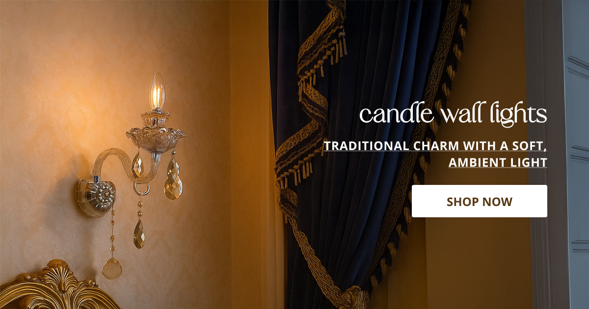 Candle wall lights with classic design perfect for warm ambient lighting and elegant interior wall decor.