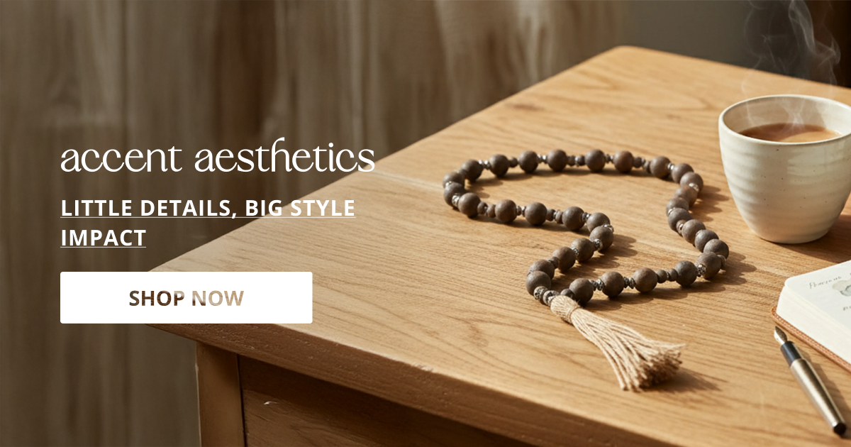Decor accents with stylish decorative items perfect for table styling living room decor and modern home interior.