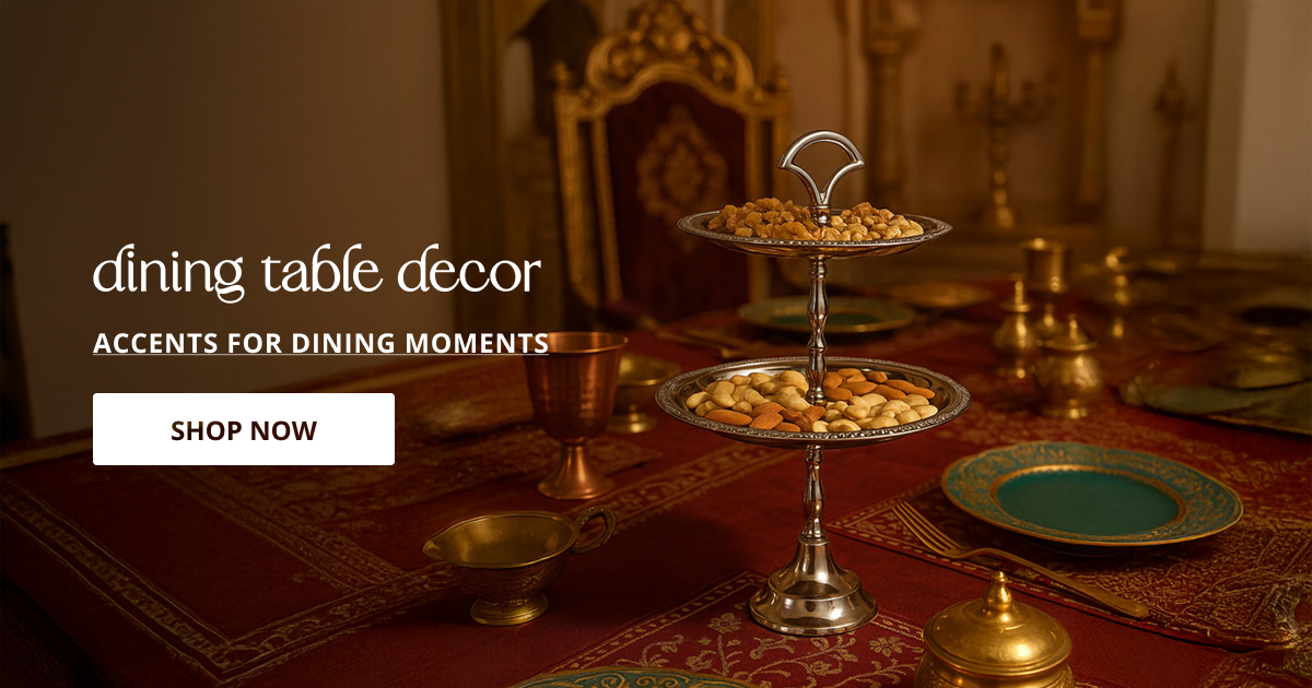 Dining table decor with elegant accessories perfect for table styling festive setup and luxury home decoration.
