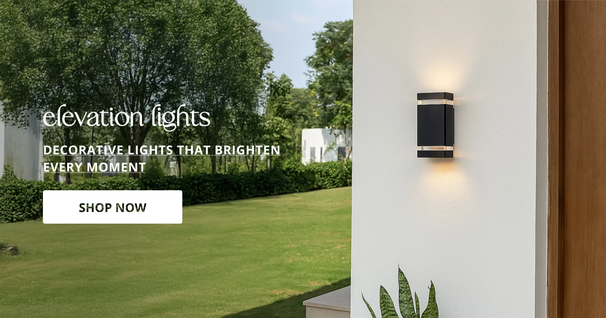 Modern elevation lights with sleek outdoor wall design providing bright exterior lighting for home front and building decor.