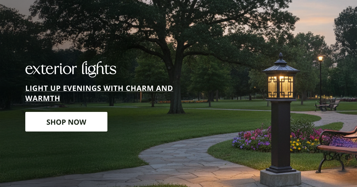 Outdoor exterior lights with waterproof wall design giving bright lighting for garden pathway entrance and outdoor decor.