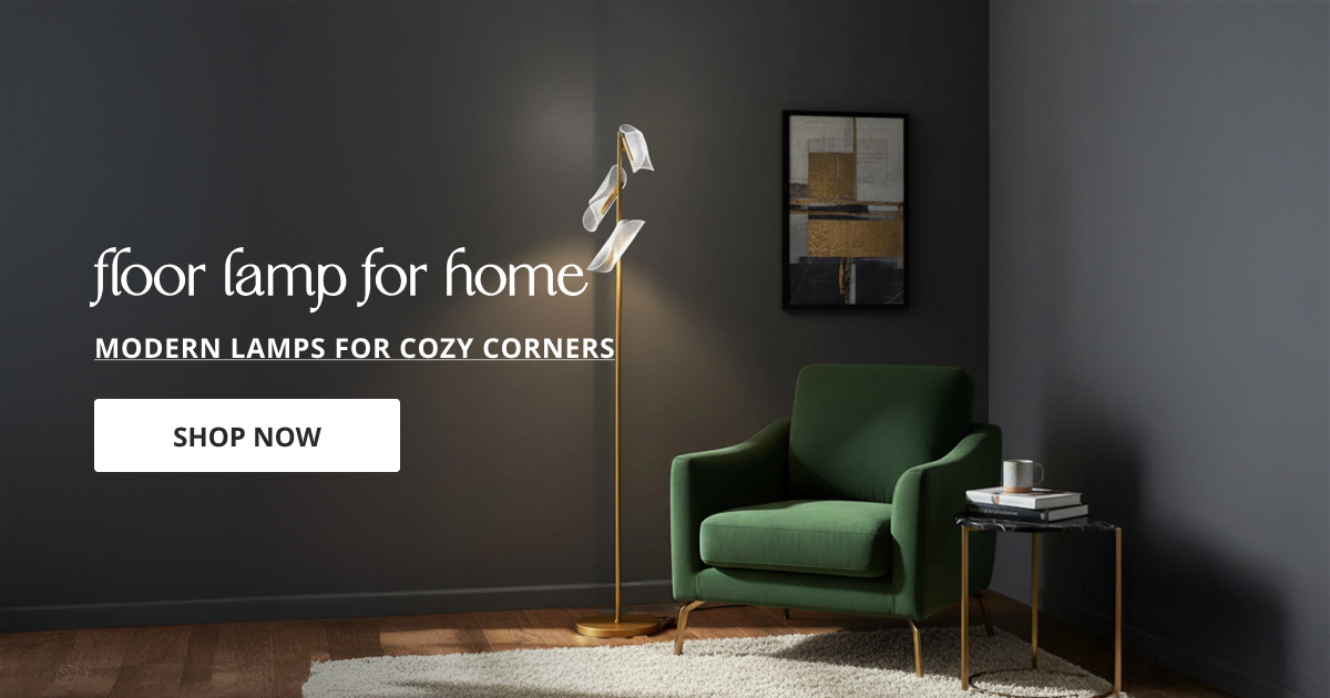 Floor lamp for home with modern tall design perfect for living room bedroom and stylish interior lighting.