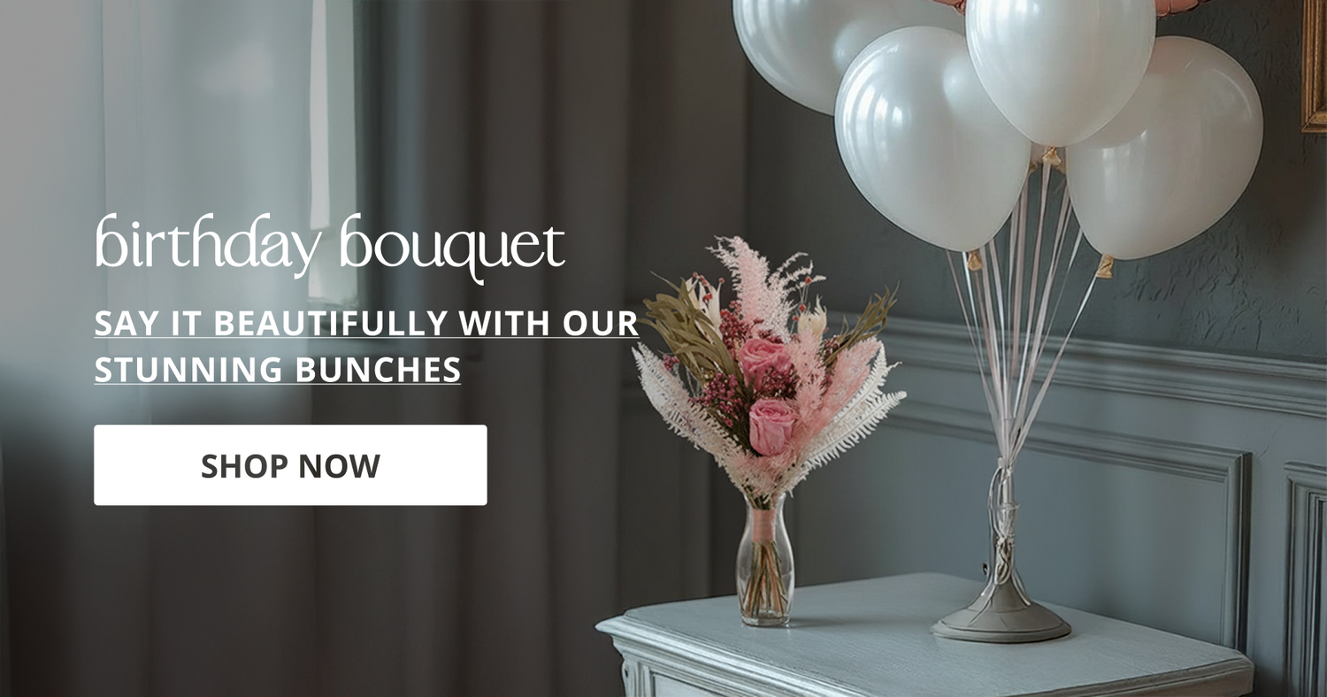 Flower bunch for birthday with colorful decorative flowers perfect for celebration decor gifting and table styling.