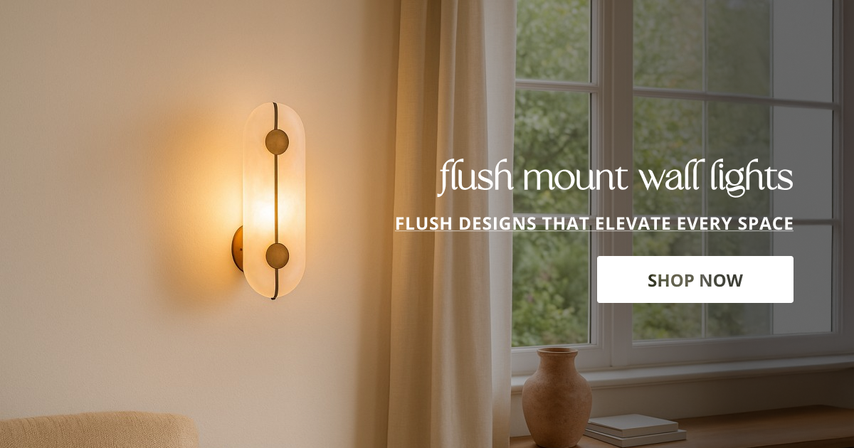 Flush mount wall lights with sleek modern design perfect for bedroom hallway and interior wall lighting decor.