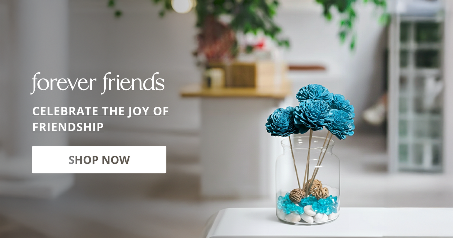 Friendship day decor styled with floral arrangement creating cheerful warm ambiance for celebrating friendships.