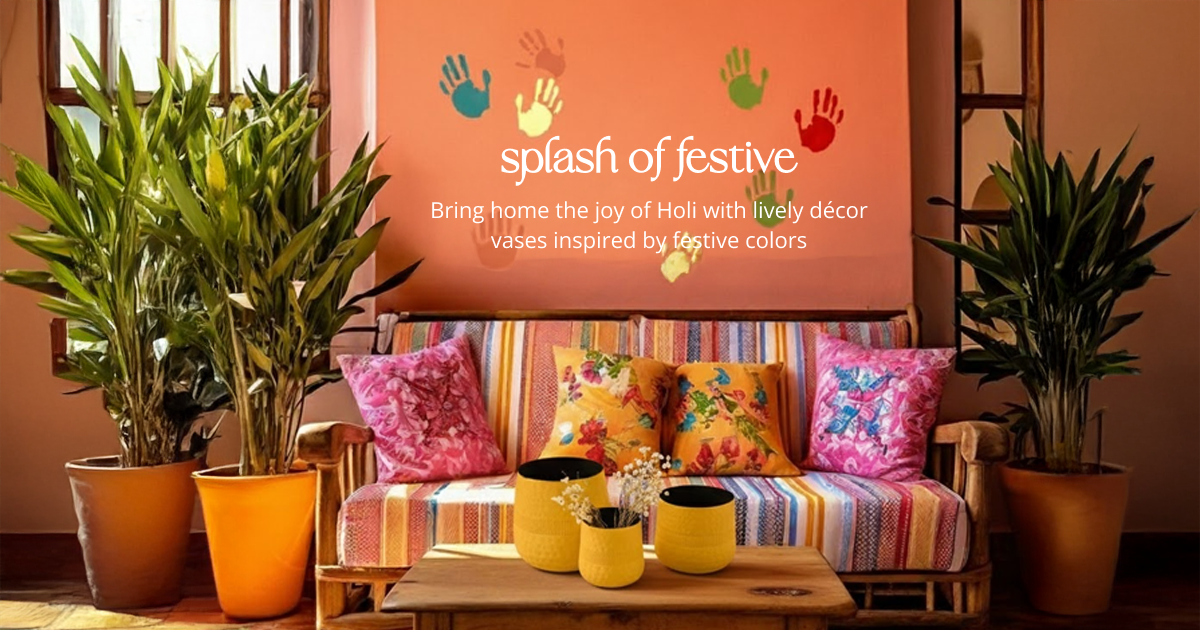 Holi lookbook with colorful decor flowers and festive accessories perfect for celebration home decor inspiration.