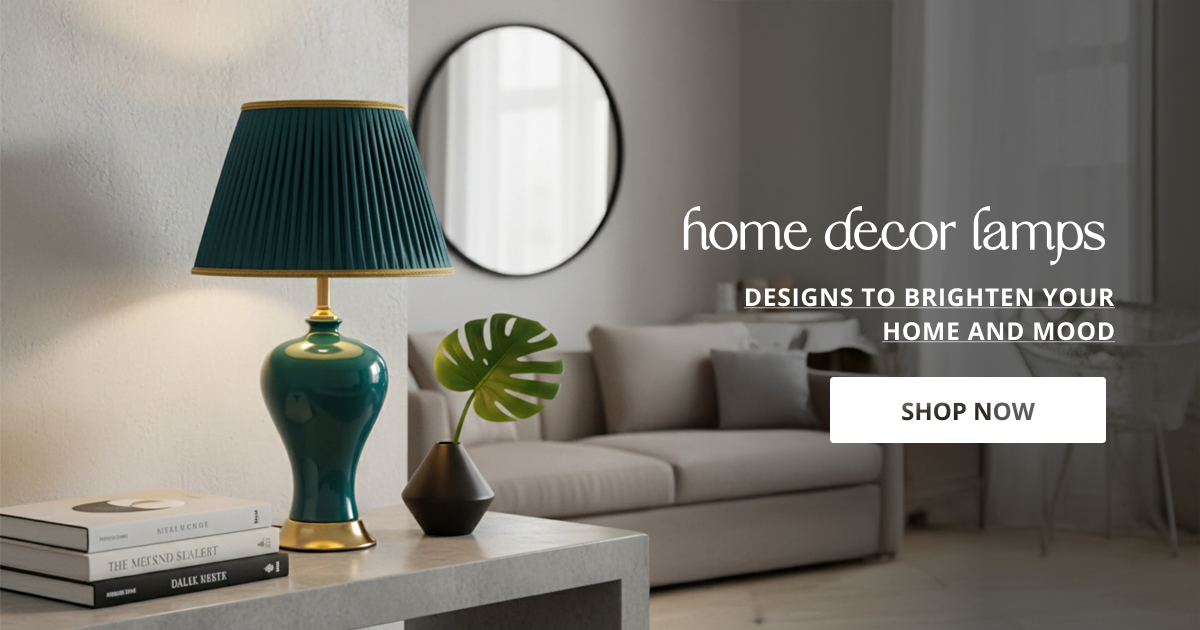 Home decor lamps with stylish table lamp design perfect for living room bedroom and interior decoration.