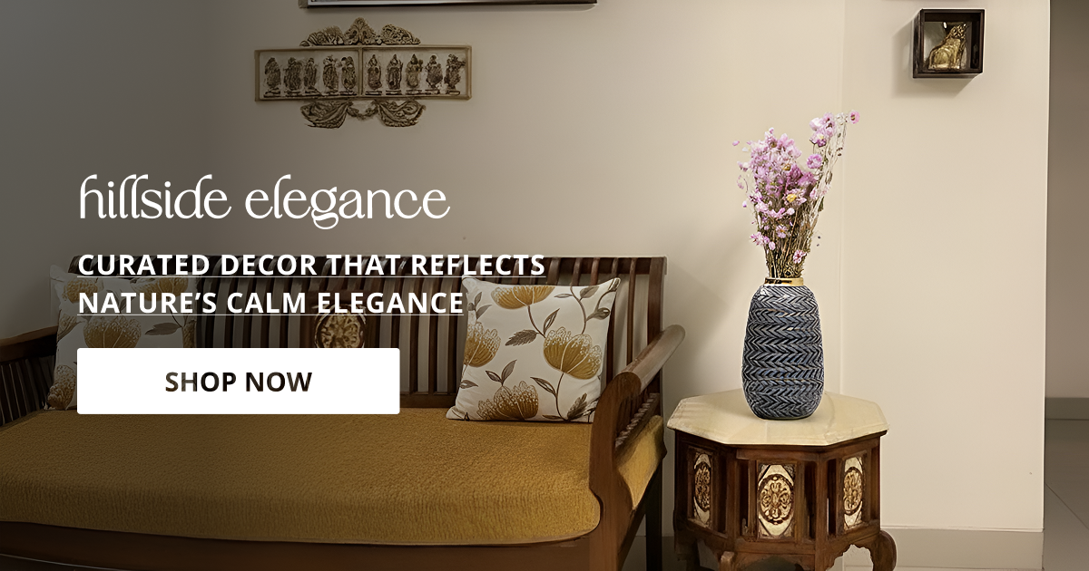 Home decor products in Mahabaleshwar styled with rustic tones and natural textures inspired by scenic hill homes.