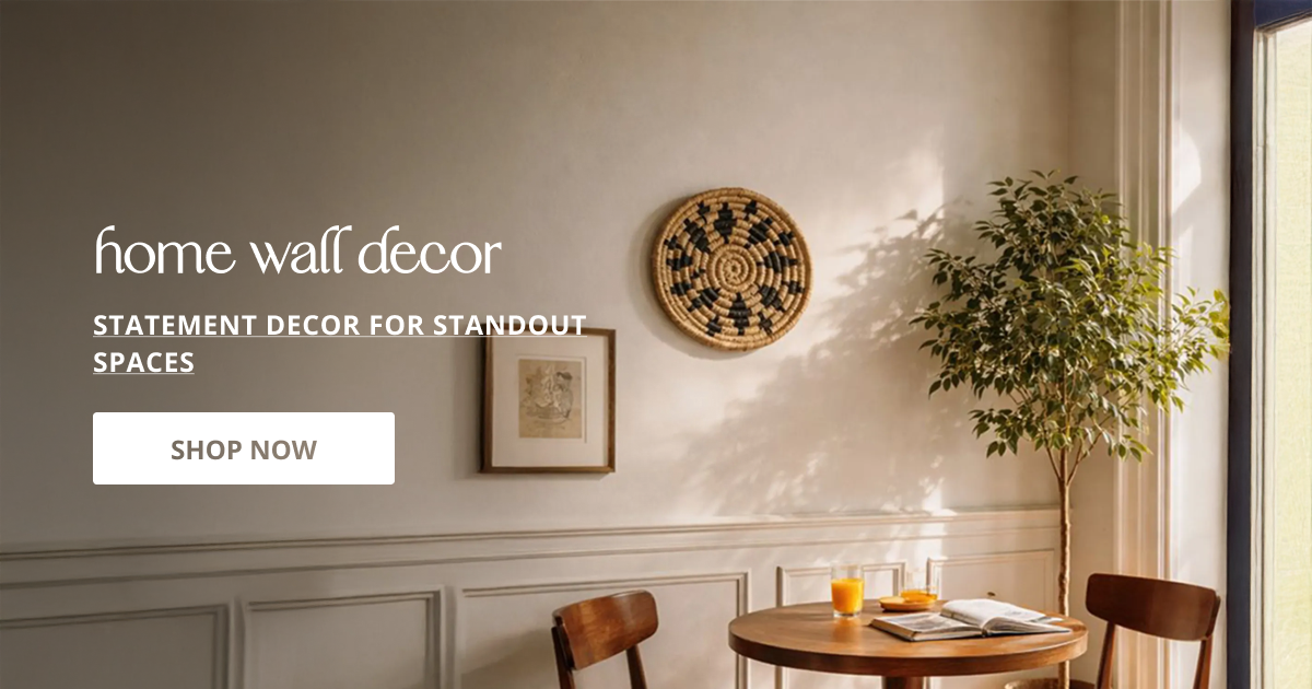 Home wall decor styled with elegant wall art and dining setup creating modern aesthetic interior look.