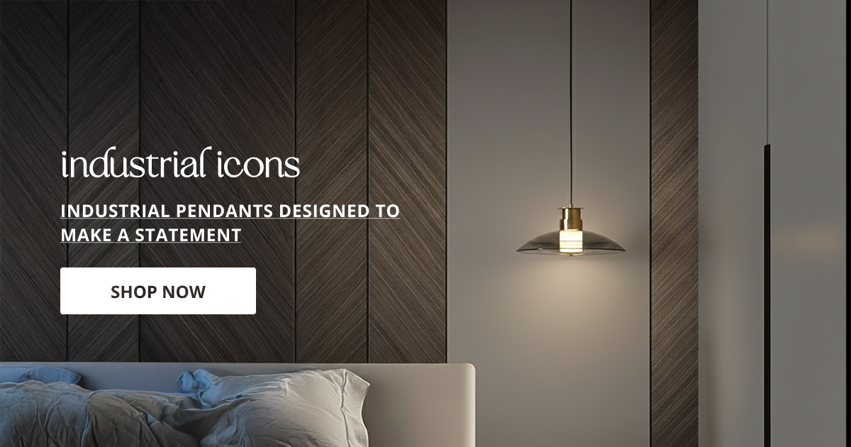 Industrial pendant lights with metal finish design perfect for kitchen dining area and modern loft style lighting.