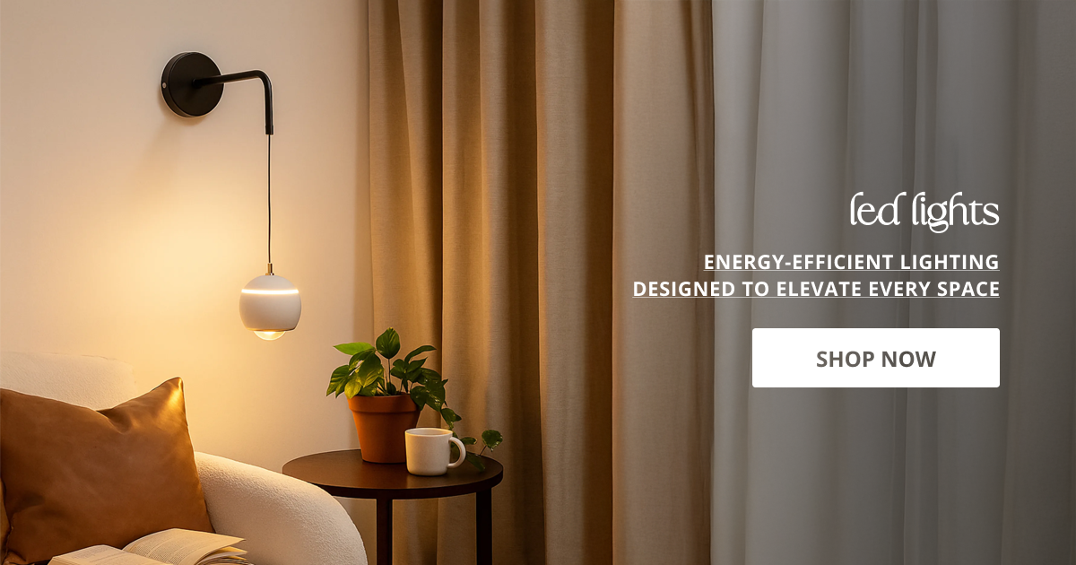 Led lights with modern energy efficient design perfect for bedroom living room and stylish interior lighting decor.