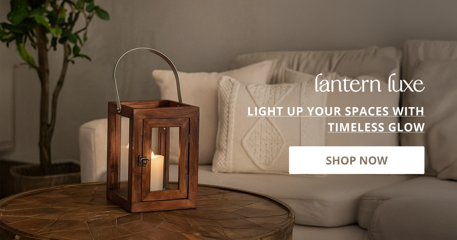 Lanterns for home with decorative metal design perfect for table decor festive lighting and stylish interior decoration.