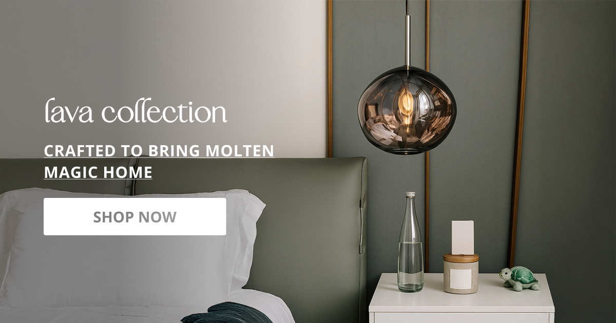 Modern lava collection lights with stylish designer finish perfect for luxury home interior lighting and decor styling.