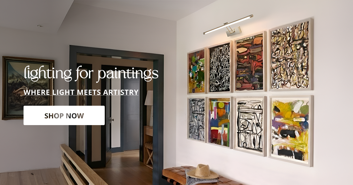 Painting lights with focused wall lighting perfect for illuminating artwork canvas frames and interior decor styling.