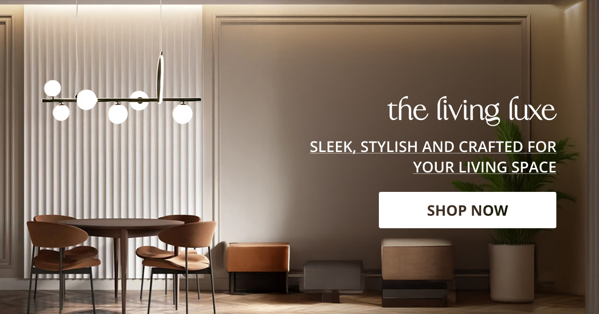 Living room decor styled with modern furniture and statement lighting creating elegant cozy home interior setup.