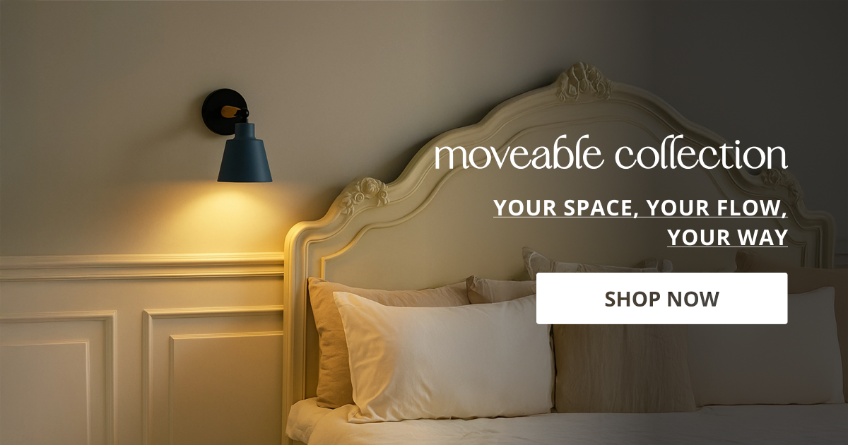 Moveable lights with adjustable modern design providing flexible lighting for bedroom study and stylish home interior decor.