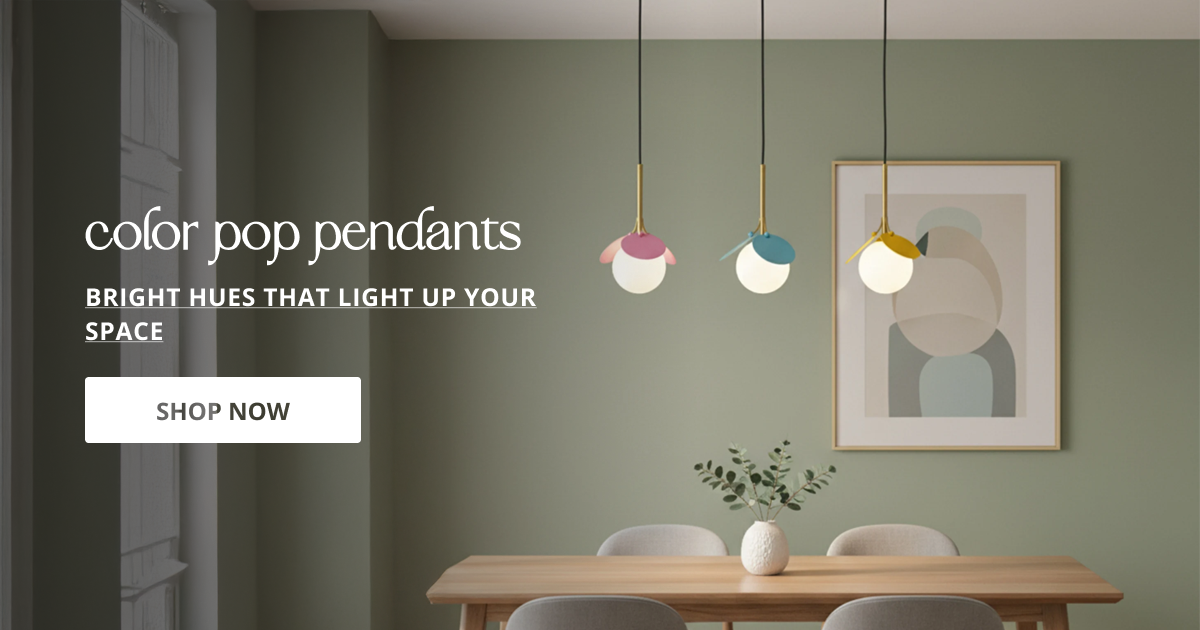 Multicolor pendant lights with stylish hanging design perfect for dining area kitchen and colorful interior lighting.