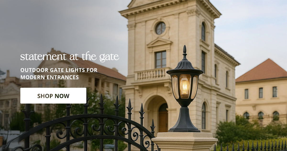 New arrival outdoor gate lights with classic lantern style perfect for entrance lighting boundary wall and exterior decor.