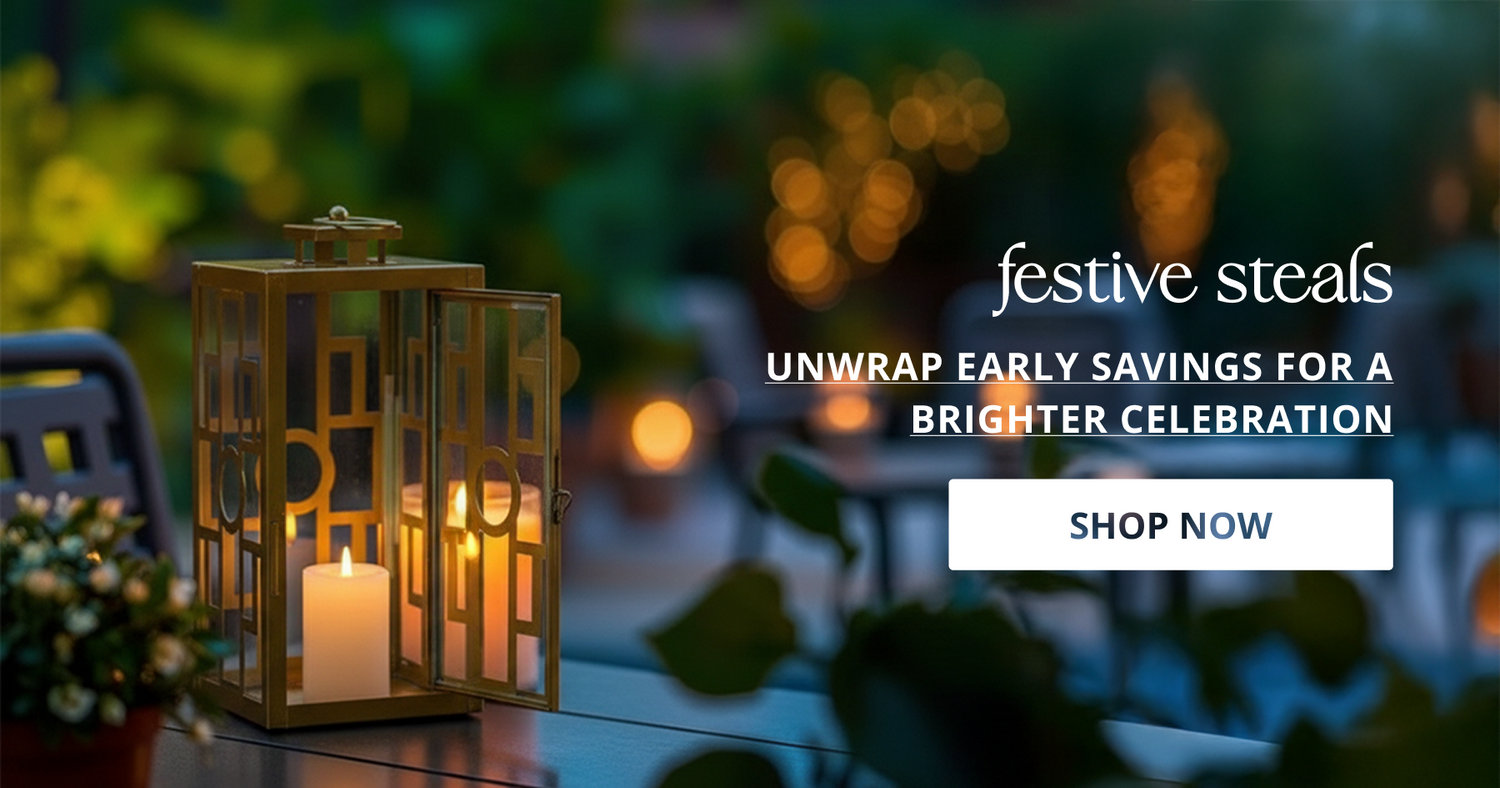 Prefestive home decor sale with decorative lights candles and accessories perfect for festival shopping and interior styling.