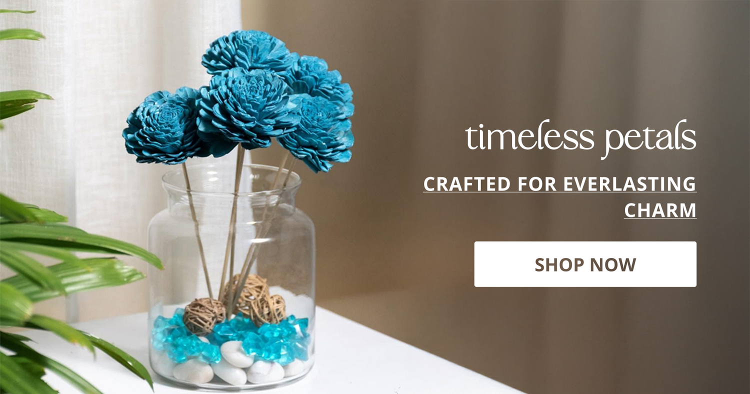 Handcrafted shola flowers in elegant arrangement perfect for decorative vase styling and traditional home decor.