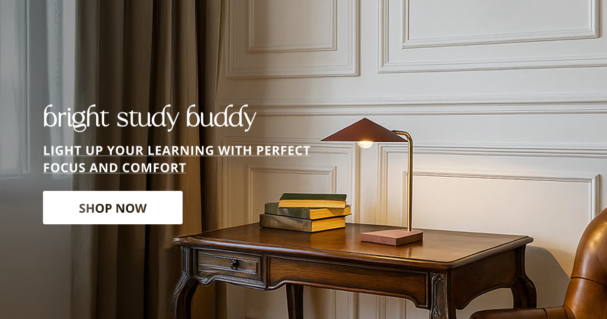 Study table lamp with focused lighting perfect for students reading desk work table and home study decor.
