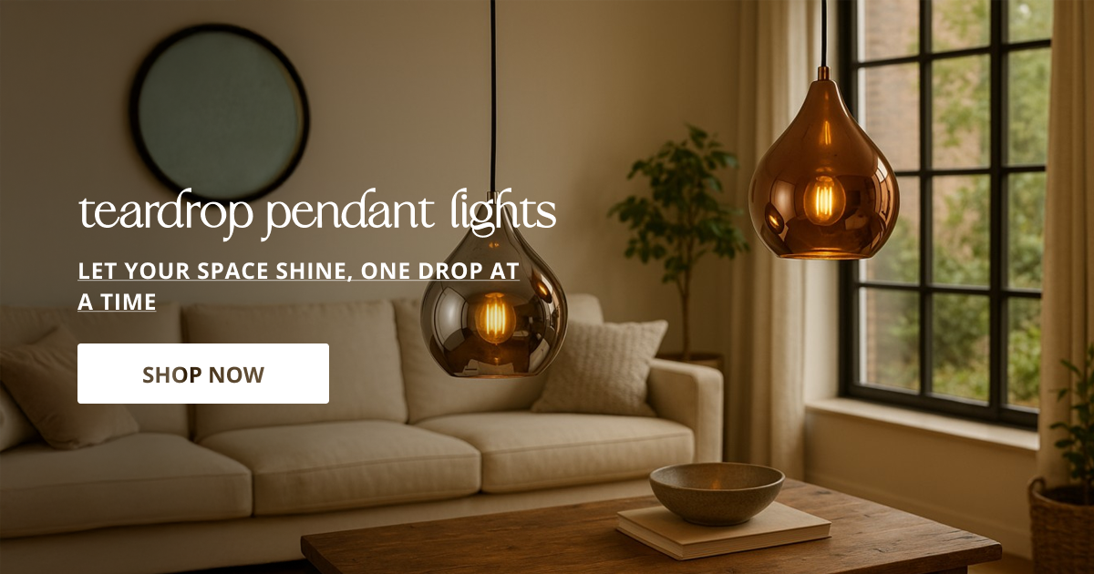 Teardrop pendant lights with elegant glass design perfect for bedroom dining space and stylish home lighting decor.