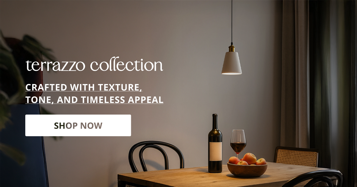 Terrazzo finish lights with modern textured design perfect for stylish interior lighting and contemporary home decor.
